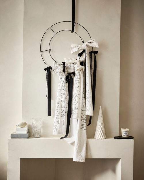 vtwonen decoratie ring - metaal - zwart - 60 cm - vtwonen shop