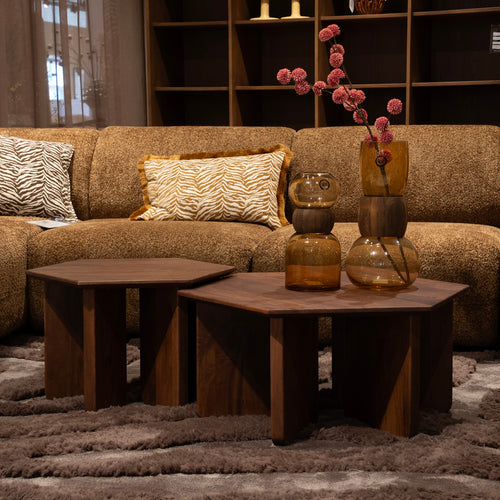 DÉJA Living Salontafel Martos - Donkerbruin Mangohout - 80x80x35cm