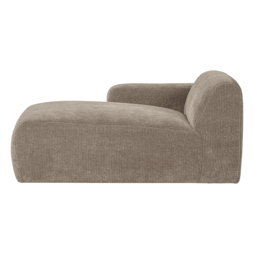 WOOOD chaise longue bank links Mojo Base - Rib - Donkerzand - 74x112x162