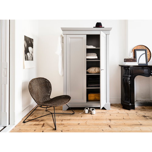 WOOOD brocante kast Isabel - Grenen - Betongrijs - 191x118x47 - vtwonen shop