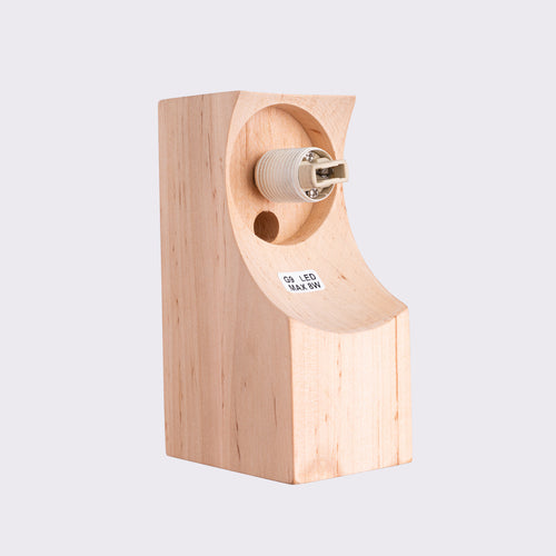 Sollux Lighting Wandlamp BULBO natuurlijk hout - 12x16x17cm