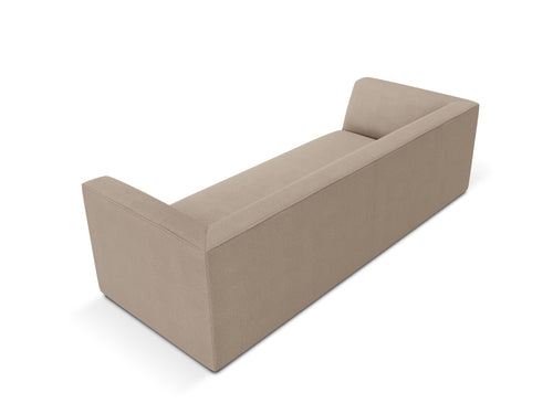 Micadoni - Bank "Ruby" 3 zitplaatsen, structurele stof, donkerbeige - 93x232x69cm