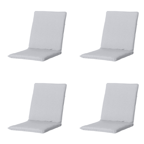 Madison stapelstoelkussen Panama - lichtgrijs - 97x49x5cm - set van 4