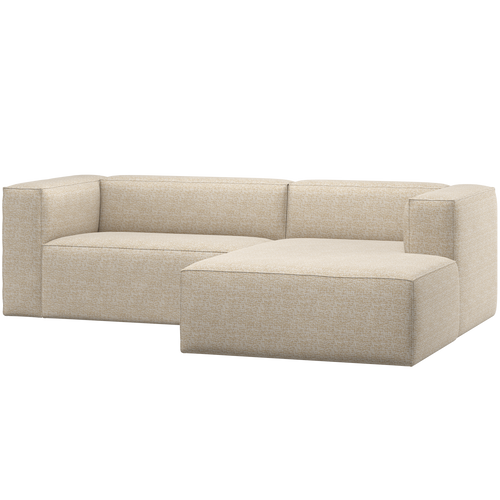 WOOOD chaise longue bank rechts Bean - Melange - Beige - 73x254x178