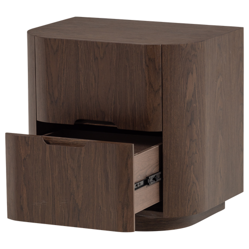 WOOOD ladekast/ nachtkastje 2 lades Arvi - Hout - Fineer Bruin - 56x55x41