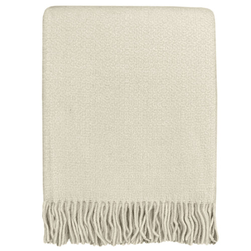 Malagoon plaid - abbey wit - 130x170cm gerecycled wol
