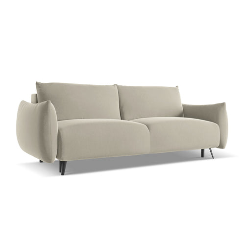 LaMiaSofa 3-zits slaapbank Genova - velours - parel - 230x105x86