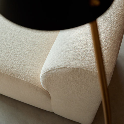 Tikamoon Modulaire stoffen fauteuil in écru, klein model - Beige
