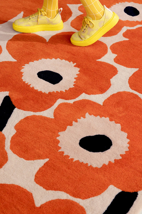 Vloerkleed Marimekko Unikko Orange Red 132403 170x240 cm - vtwonen shop