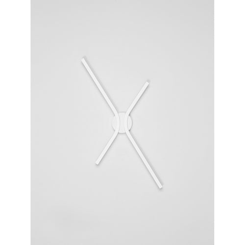 Nova Luce AKRO Geïntegreerde LED-wandlamp, mat wit, Triac dimbaar, 16W, 719lm, 2700-3000-4000K kleurtemperatuur, DIP-schakelaar