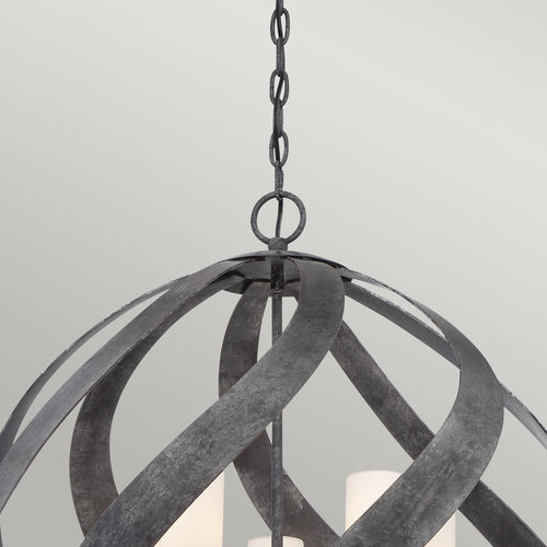 Elstead Quoizel Blacksmith Bolvormige Plafondlamp Oud Zwart, IP44