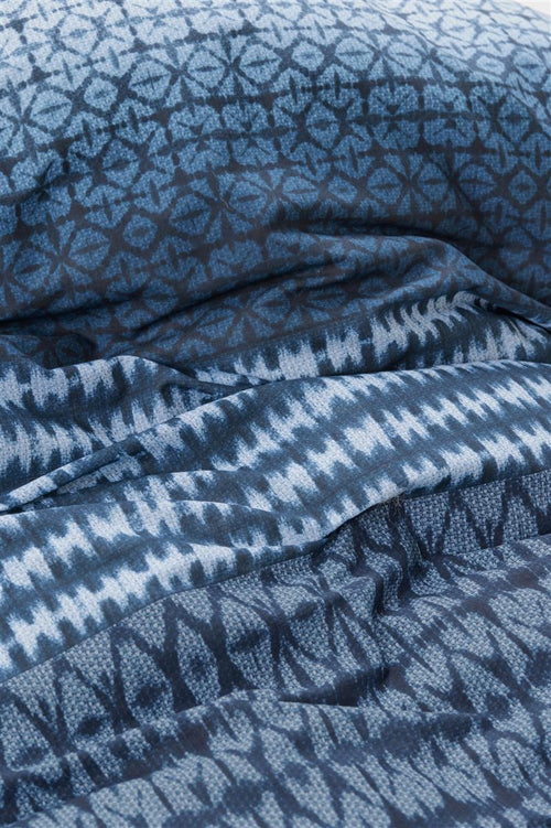Beddinghouse Yori dekbedovertrek - Lits-Jumeaux - 240x200/220 cm - Blauw - vtwonen shop