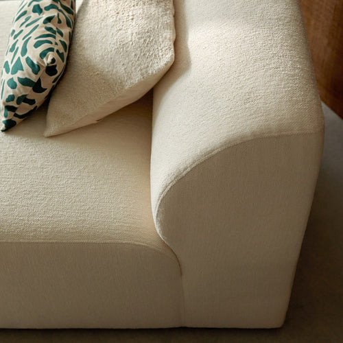 Tikamoon Modulaire stoffen fauteuil in écru, groot model - Beige