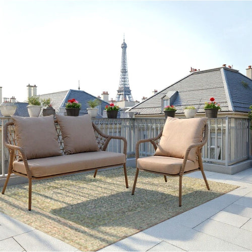 Kare Design Tuinfauteuil Milos beige