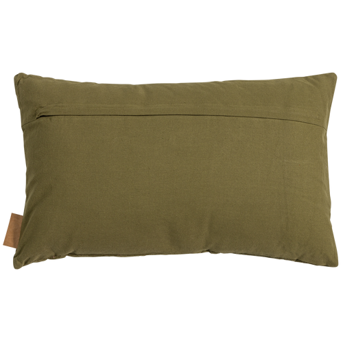 WOOOD kussen Lada - Velvet - Warm Groen - 30x50x10 - vtwonen shop