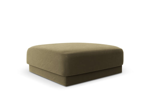Micadoni Poef Miley flueel, groente - 90x90x40cm