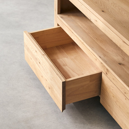 Tikamoon Massief eiken met knoesten tv-meubel 180 cm - Naturel