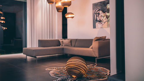 Think Paper tafellamp Globe - 1 lichts - 44  x 41   cm - bruin - vtwonen shop