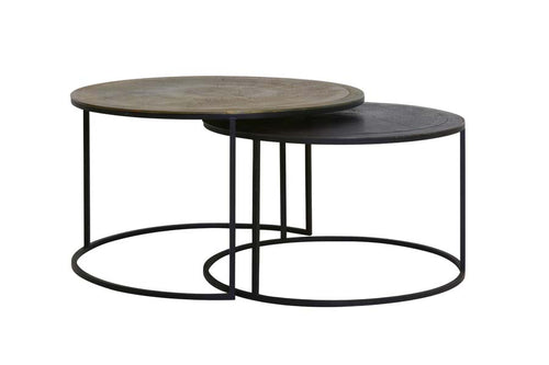 Light & Living tafel  - brons - 75x75x45 cm