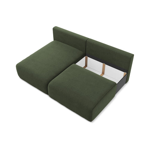 LaMiaSofa hoekbank links Ostia - textuurstof - olijf - 210x149x79