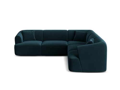 Cosmopolitan Design Symmetrische modulaire hoekbank Campi 6-zits, flueel diepe olie - 255x255x70cm