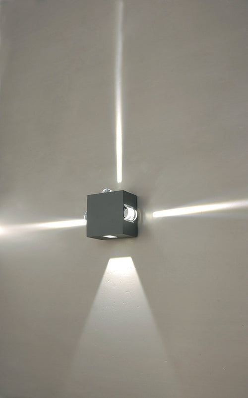Elstead Agner - LED 4 Lichts Buiten Wandlamp Grafiet IP54