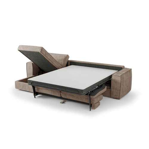 Premium Interiors - Hoekbank (links) MIKA - zacht aanvoelende geweven stof mol 292cm