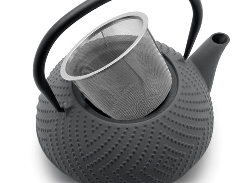Bredemeijer Theepot Fujian 1.2L met filter warm grijs - theezeef - vtwonen shop