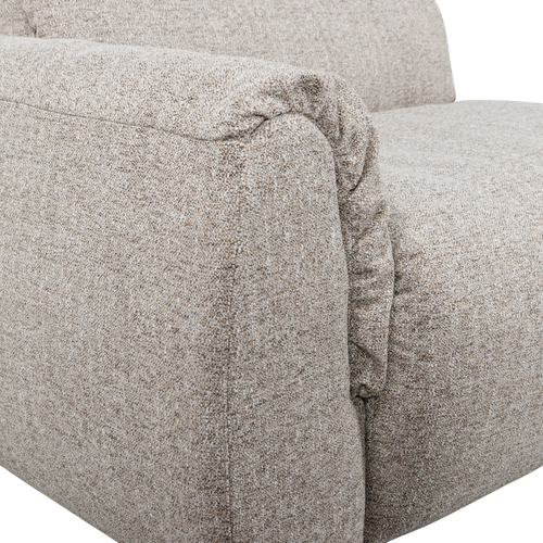 WOOOD 1-zits met arm links Baggy - Geweven Stof - Naturel - 81x114x101 - vtwonen shop