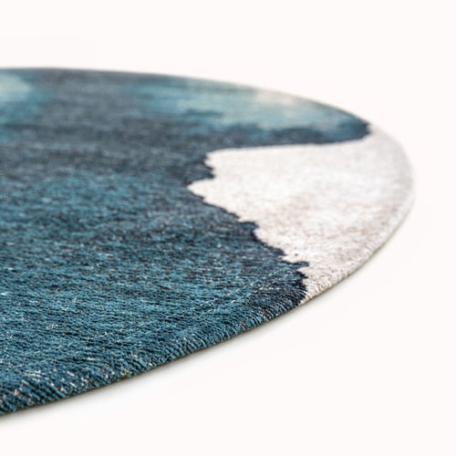 Louis De Poortere binnen & buiten machinewasbaar vloerkleed Meditation Lagoon van 70% gerecycled PET - blauw - 290x290cm