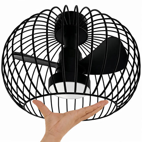 Ylumen plafondventilator Wire - 1 lichts - 40  x 31   cm - zwart