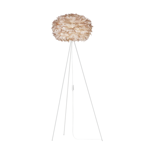 Umage Eos Medium vloerlamp light brown - met tripod wit - Ø 45 cm - vtwonen shop