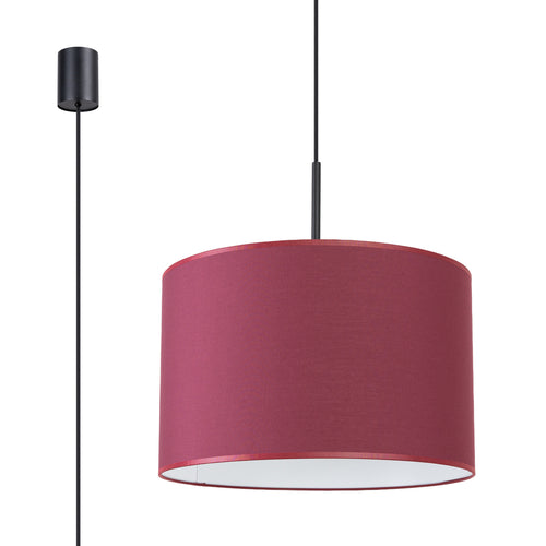 Sollux Lighting Hanglamp NEVIA bordeaux - 40x40x137cm