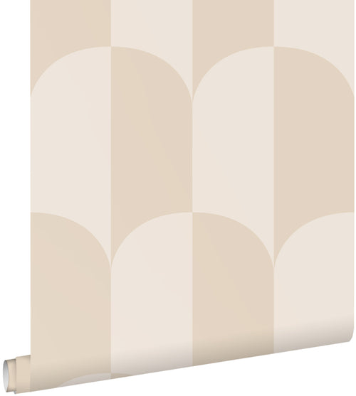 ESTAhome behang art deco bogen beige en zandkleurig - 53 cm x 10.05 m - 139991 - vtwonen shop