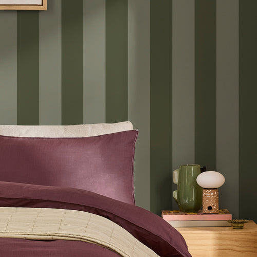 MADE Behang Demi Moss Wide Stripe (Groen) 10mx52cm