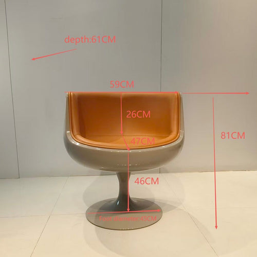 Kare Design Draaifauteuil Club oranje