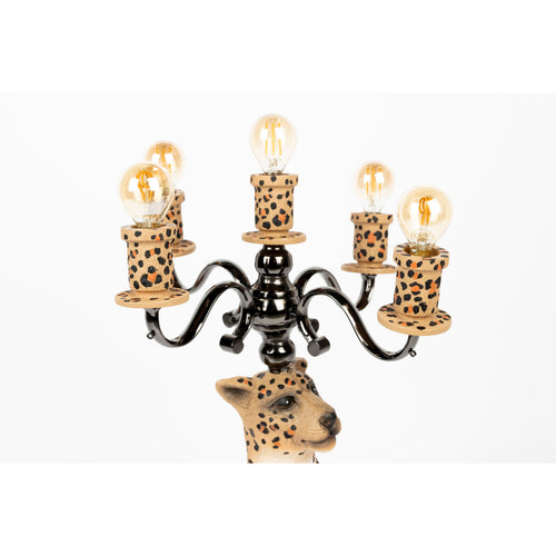 Bold Monkey Proudly Crowned Panther vloerlamp spotted - Beige