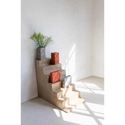 Zuiver Graphic Vaas Vierkant Grijs - vtwonen shop