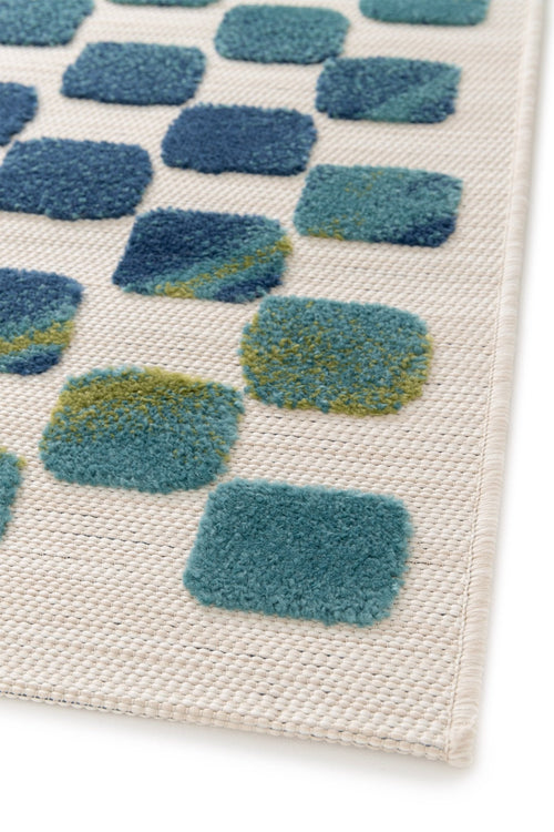 AFK Living vloerkleed Opal - voor binnen en buiten - blauw - 120 x 170 cm