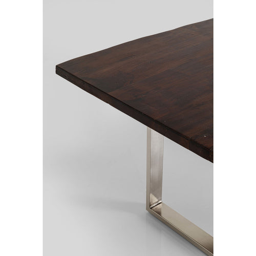 Kare Design Eettafel Harmony 200x100cm walnoot chroom - vtwonen shop