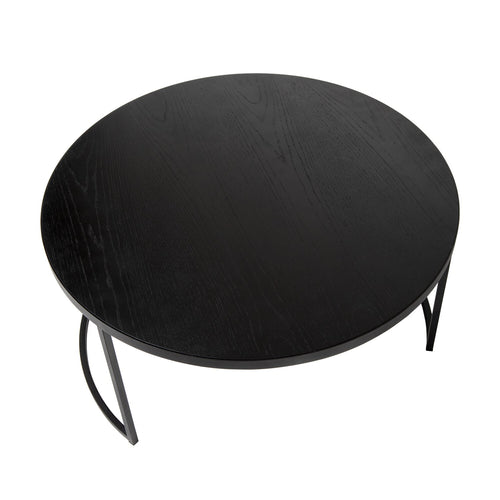 Atmooz salontafel Emir Ø80 - zwart - Ø 80 x H 40 cm