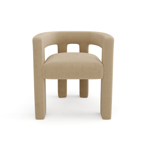 Sia Home - Draaibare fauteuil ALYA - bouclé-stof beige 64cm
