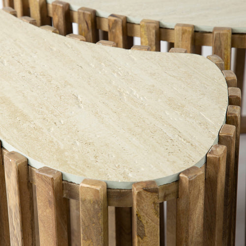 Giga Meubel Salontafel Nuovo - Travertin  - Set Van 3 - 90x52x40cm