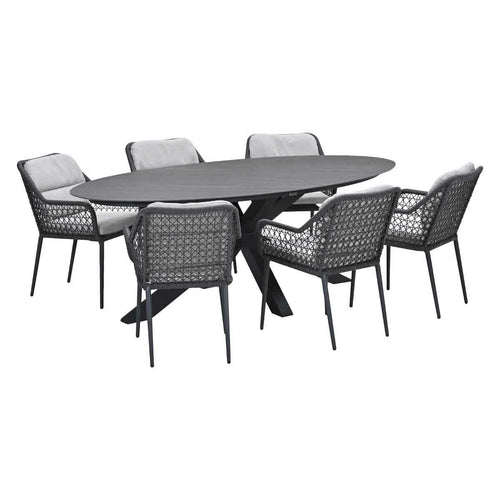 Garden Impressions tuinset Pemba - Scot - Napoli grey - 230x115 cm - 7-delig