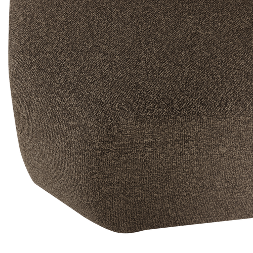 WOOOD hoekelement rond Mojo Base - Bouclé - Bruin Melange - 74x110x110