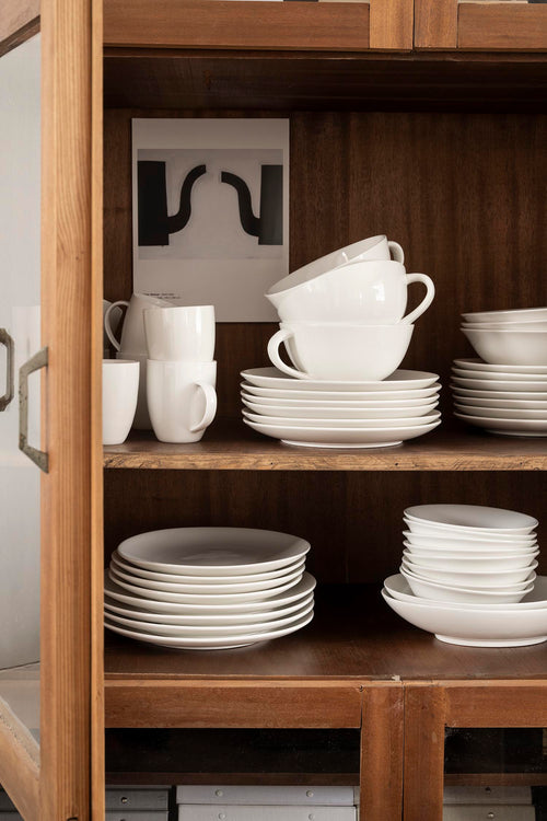 vtwonen - Schaal set - Met oor - Wit - Porselein - Ø15,5cm - 2 stuks