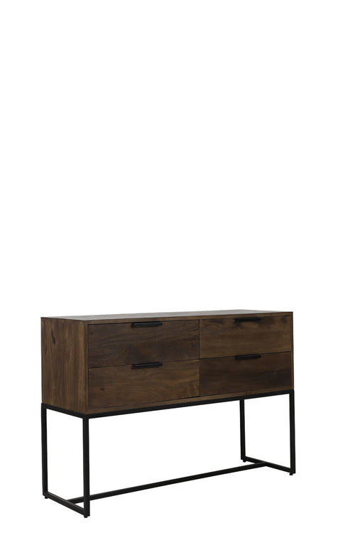 Light & Living tafel  - bruin - 120x40x80 cm