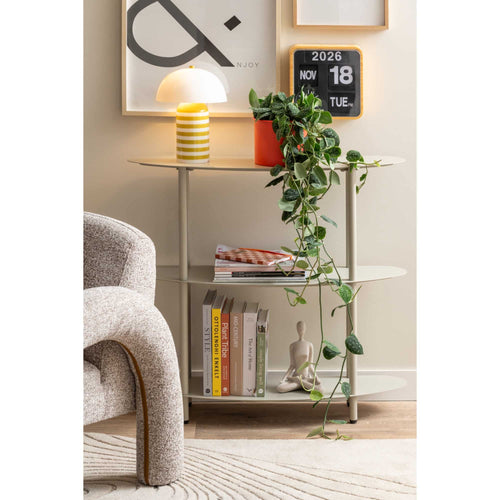 Leitmotiv side table Riqueza - grijs - 90x28x82cm