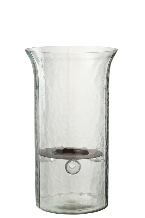 J-Line kaarshouder Bord Wazig - glas - transparant - medium - vtwonen shop