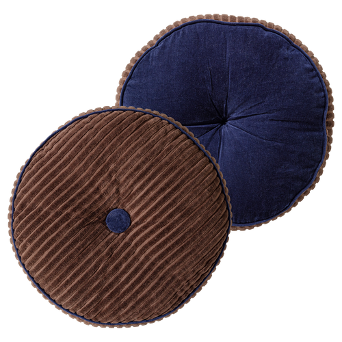 WOOOD kussens bruin/blauw Niva - Set Van 4 - 50x50x10